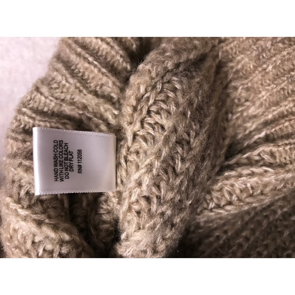 Zenana Womens 3X Oversized Cardigan Sweater Tan Ribbed Knit Lantern Sleeve - Picture 11 of 16